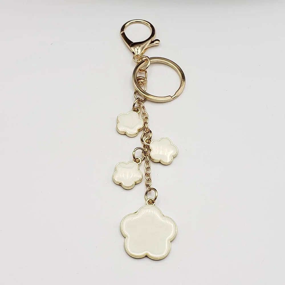 Authentic Louis Vuitton Lock & Key with Unbranded Flower Charm, Keychain